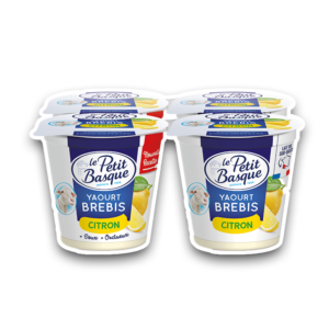 yaourt au lait de brebis aromatisé citron 4x115g le petit basque